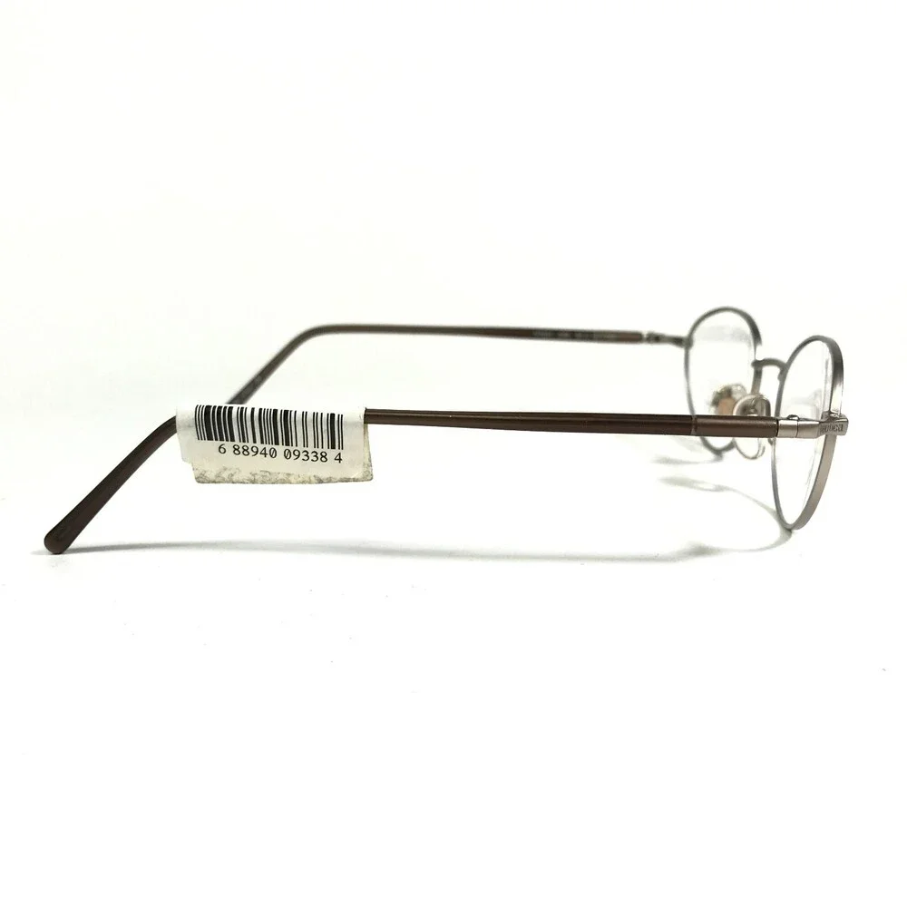 Nautica Eyeglasses Frames N7031 035 Brown Silver Round Full Rim 50-19-135